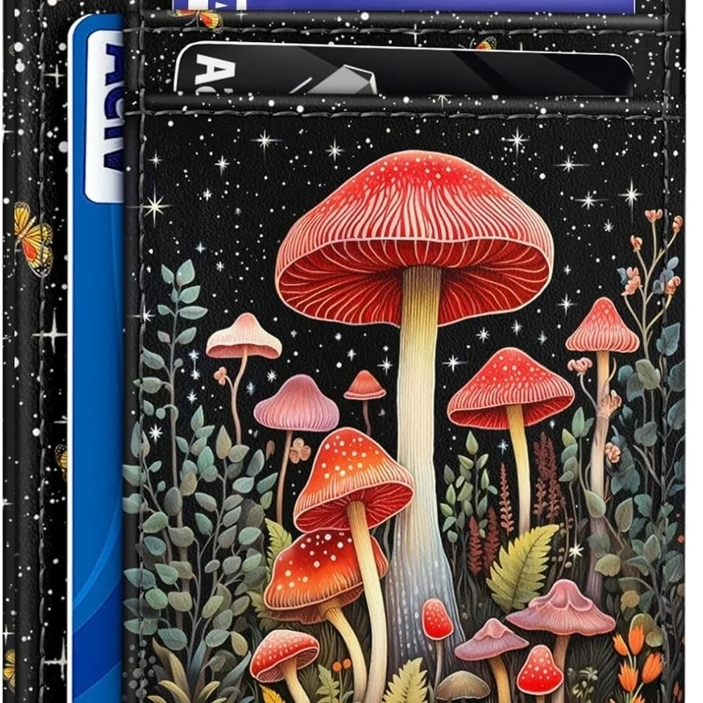 Mushroom Design Card Holder Wallet